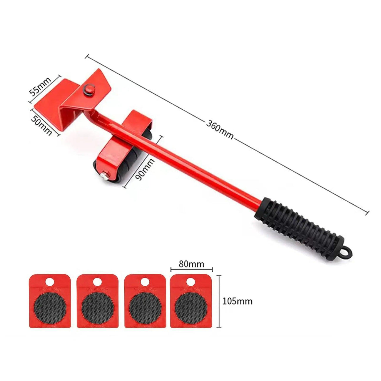 Kit de 4 piezas para levantar y mover muebles pesados - Levante hasta 150 kg sin esfuerzo
